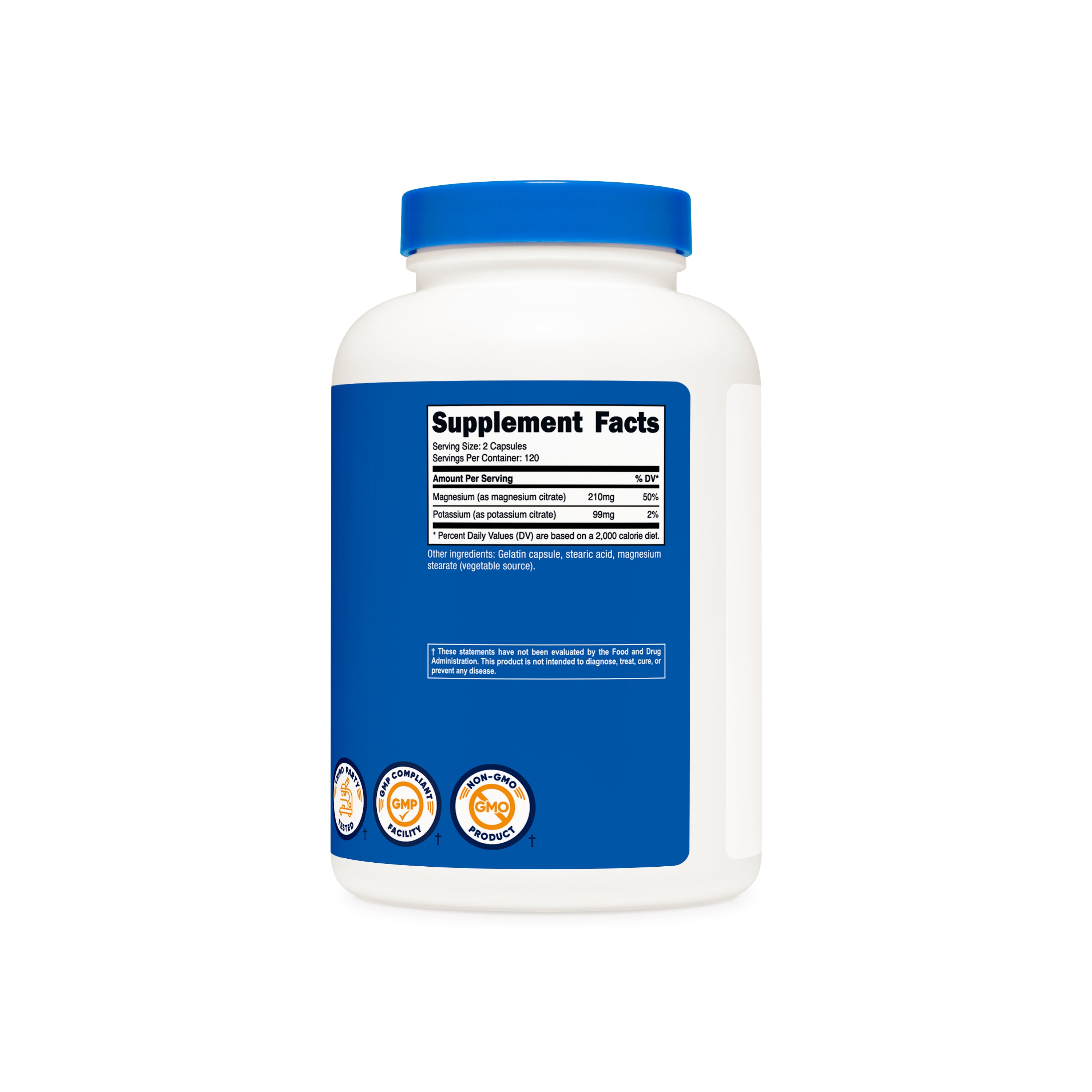 Nutricost Potassium + Magnesium Citrate Capsules