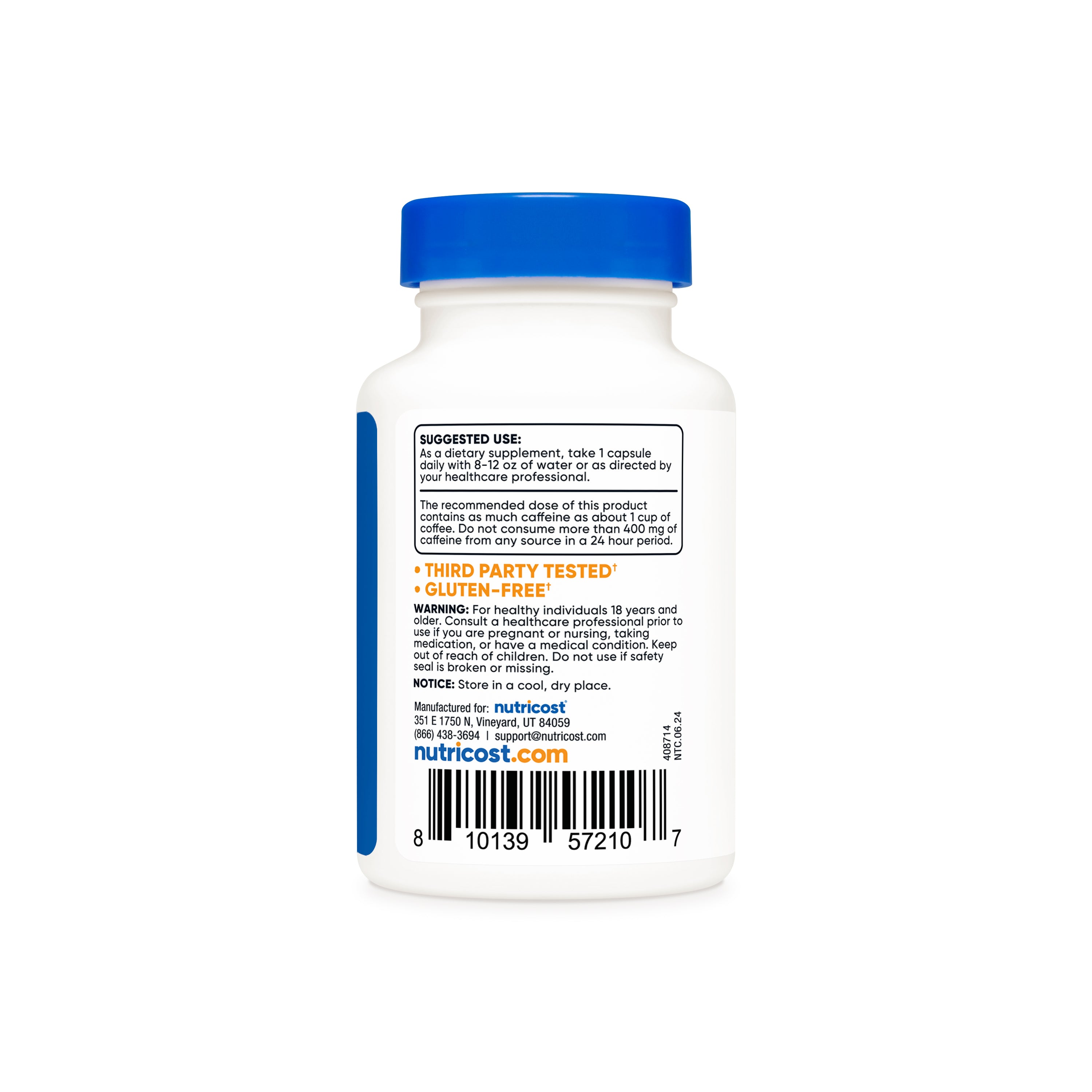 Nutricost Caffeine + L-Theanine Capsules