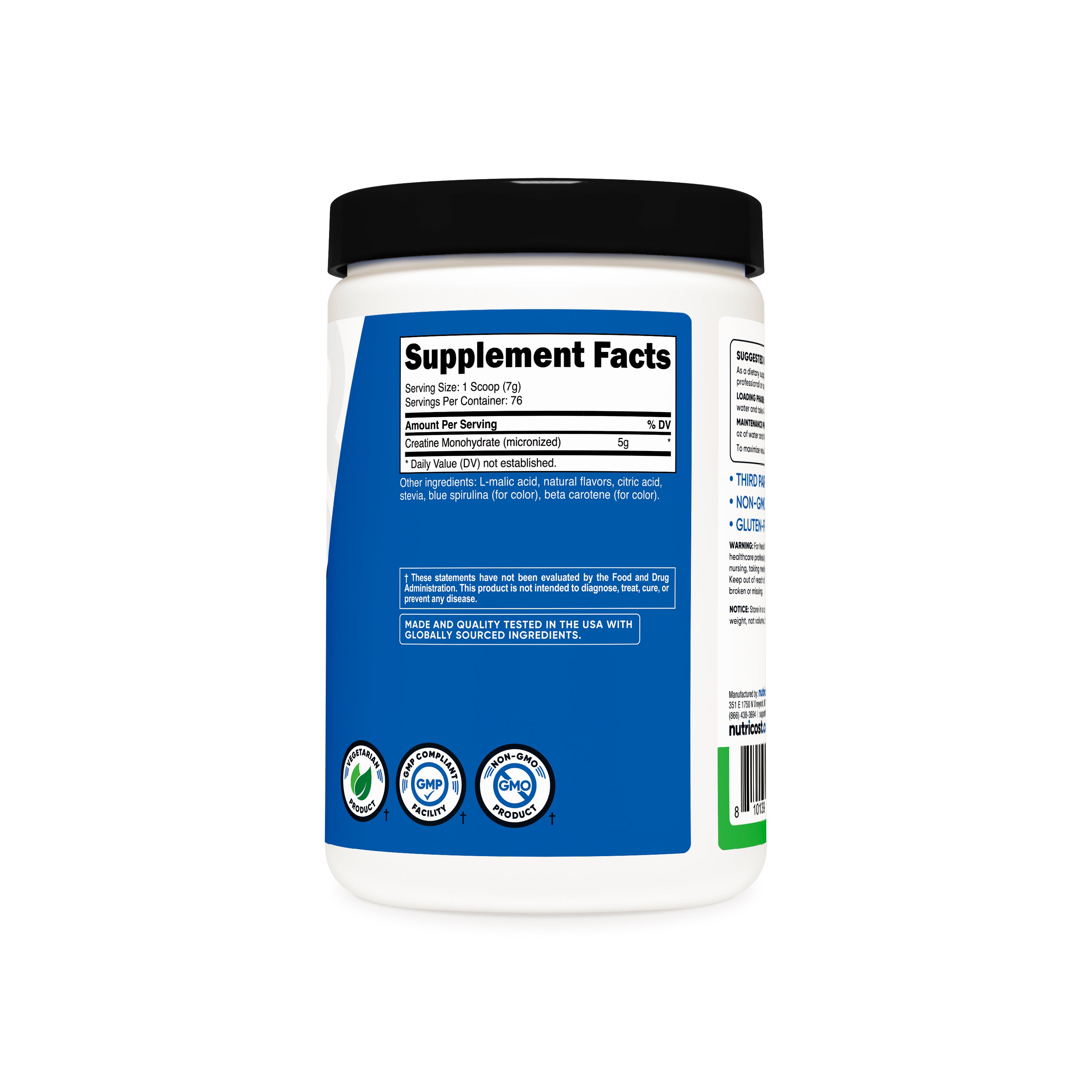 Nutricost Creatine Monohydrate With Stevia