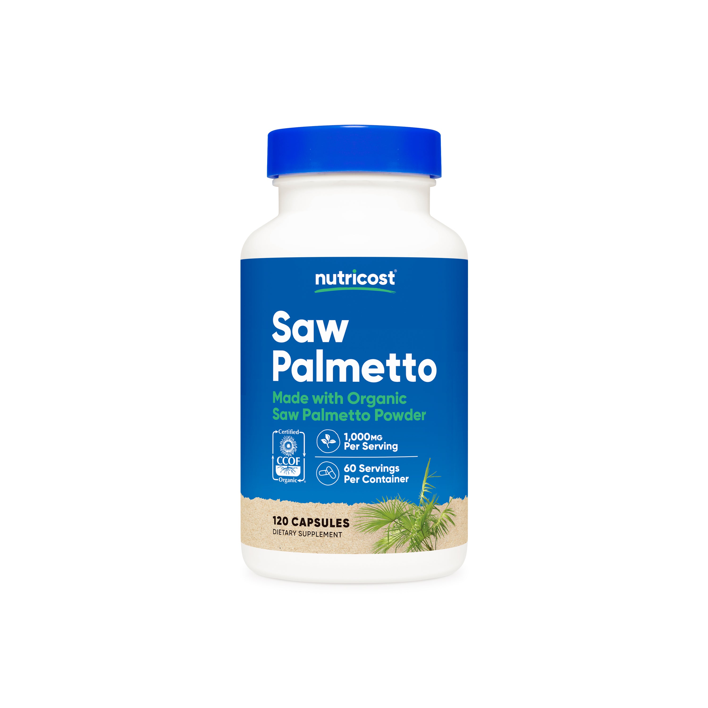 Nutricost Made With Organic Saw Palmetto Capsules