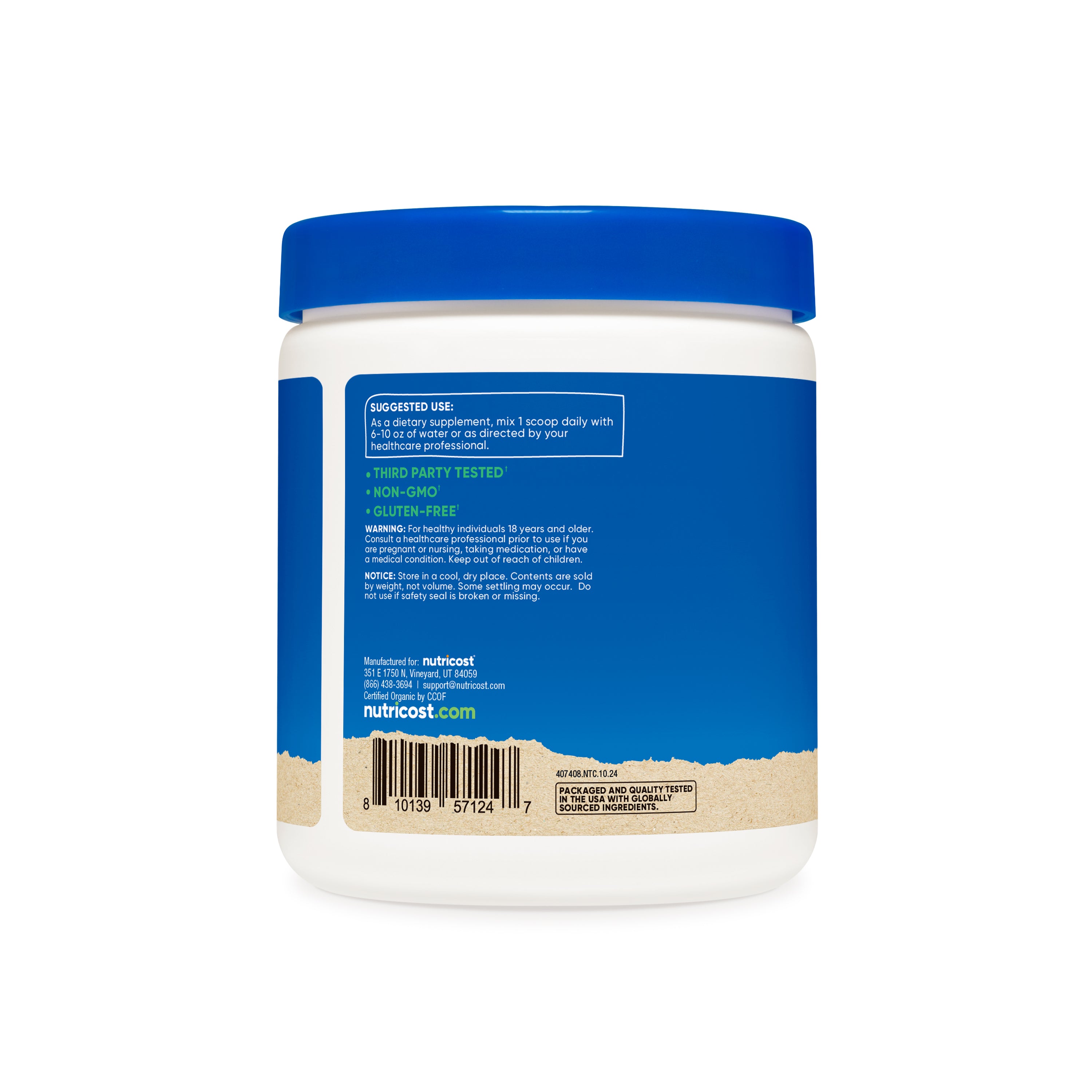Nutricost Organic Lion's Mane Mushroom Powder
