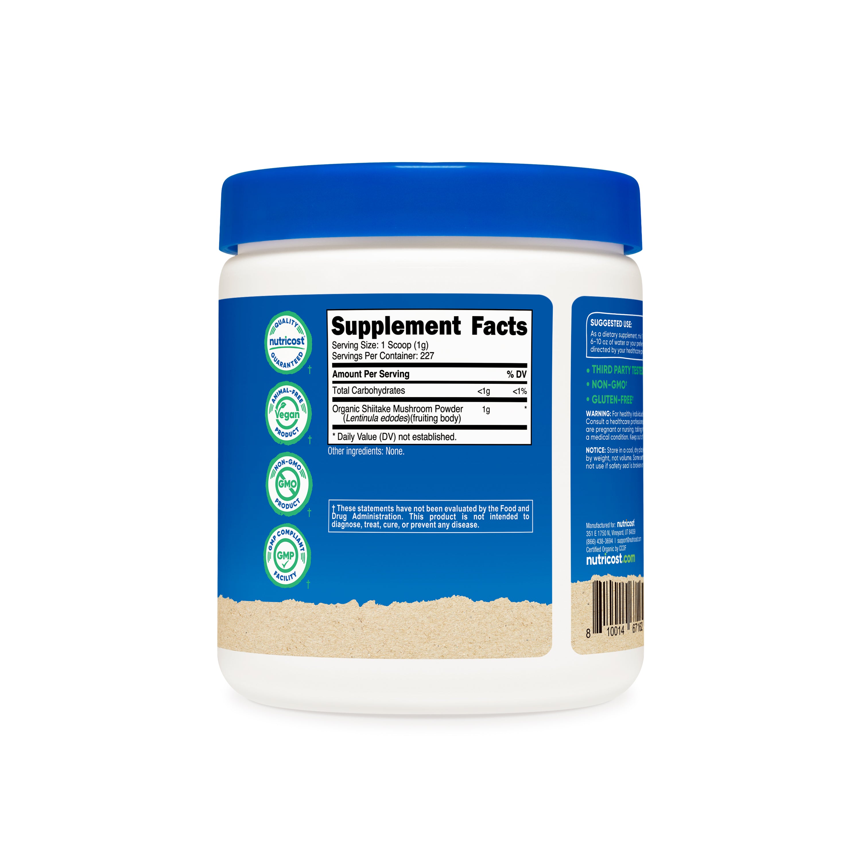 Nutricost Organic Shiitake Mushroom Powder